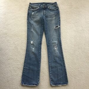 MAVI BOOT CUT SIZE 4 DISTRESSED BLUE JEANS